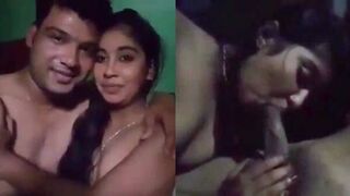 Cute Bangla wife blowjob and sweaty sex with husband